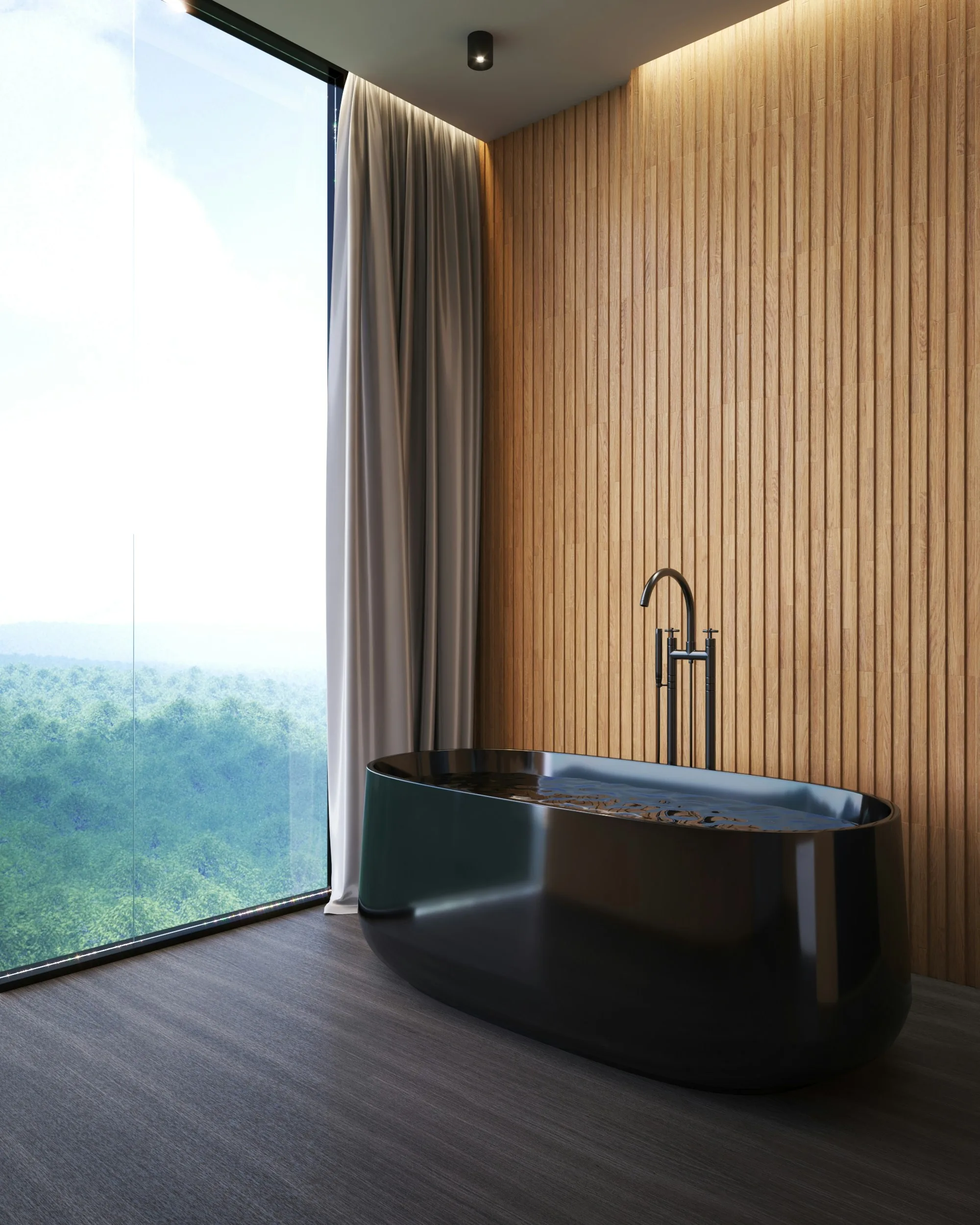 Bathroom slat wall inspiration
